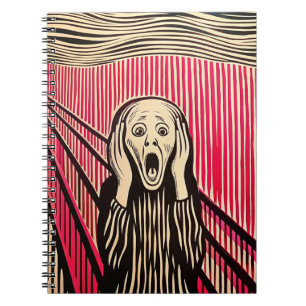 Der optische Täuschungsstil von Scream MUNCH BAUHA Notizblock
