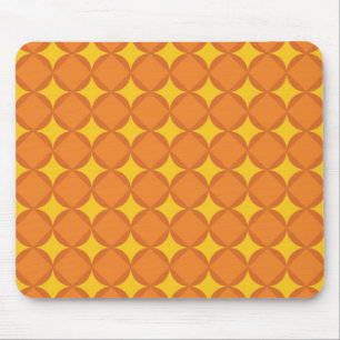 Der Orange 70er Jahre-Stilkreis Mousepad