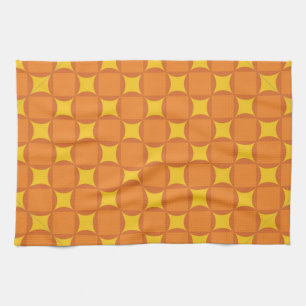 Der Orange 70er Jahre Styling-Kreis Handtuch