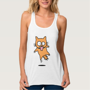 Der Orangensprung der beängstigenden Katze überras Tank Top