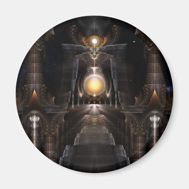 Der Orb des Fraktals Acrellis Art Magnet (Vorne)