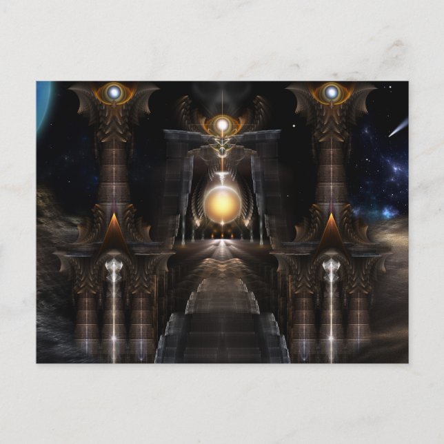 Der Orb des Fraktals Acrellis Art Postkarte (Vorderseite)