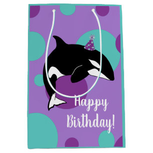 Der Orca Killer Whale zum Geburtstag Mittlere Geschenktüte