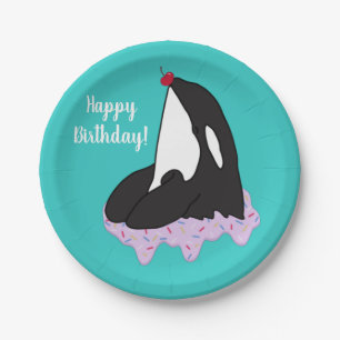 Der Orca Killer Whale zum Geburtstag Pappteller