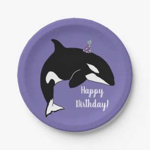 Der Orca Killer Whale zum Geburtstag  Pappteller