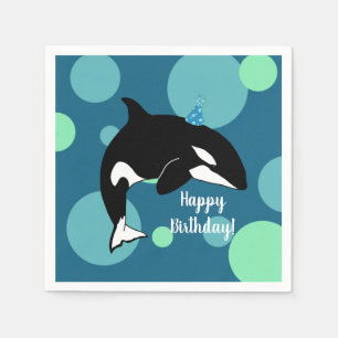 Der Orca Killer Whale zum Geburtstag Serviette