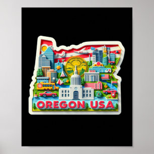 Der Oregon-Staat in den USA Poster