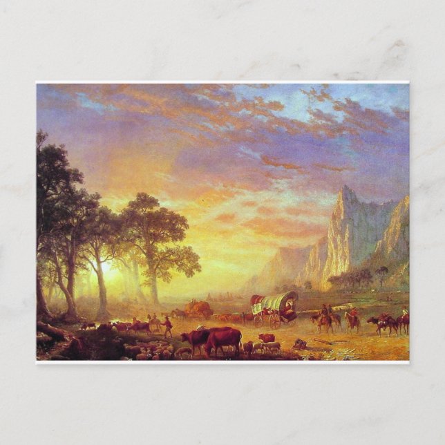 Der Oregon Trail - Albert Bierstadt Postkarte (Vorderseite)