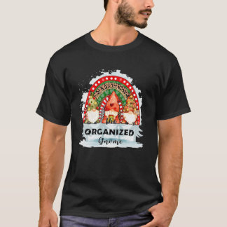Der organisierte Gnome passt zu Weihnachts-Regenbo T-Shirt