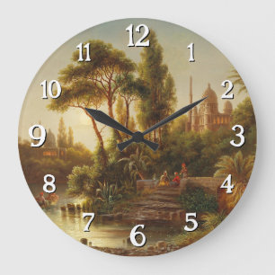 Der Orient im Abend Licht - Albert Rieger Große Wanduhr