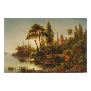 Der Orient im Abend Licht - Albert Rieger Poster