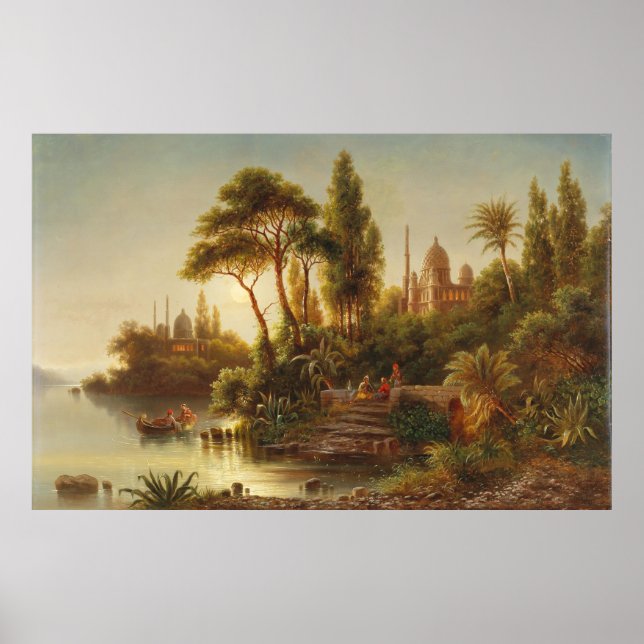 Der Orient im Abend Licht - Albert Rieger Poster (Vorne)