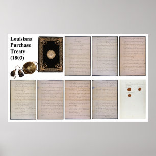Der ORIGINAL Louisiana Purchase Agreement von 1803 Poster