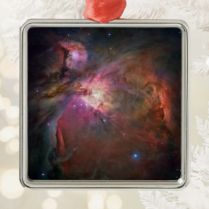 Der Orionnebel - Rosa Ornament Aus Metall