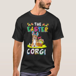 Der Oster-Corgi-Hasenohren-Hund T-Shirt