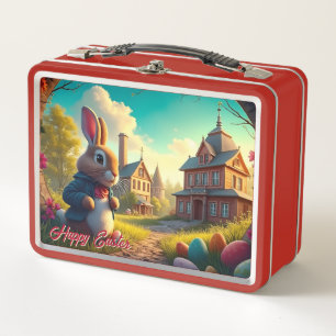 Der Osterhase auf einer geheimen Mission Metall Brotdose