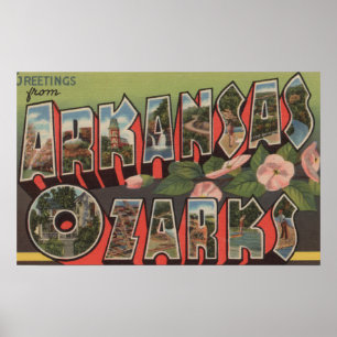 Der Ozarks, Arkansas - große Buchstabe-Szenen Poster