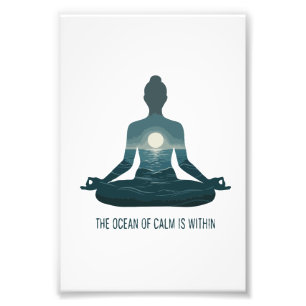"Der Ozean der Ruhe ist in dir" Yoga Meditation Fotodruck