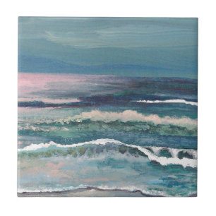 Der Ozean des Krickets - Strand-Meerblick Fliese