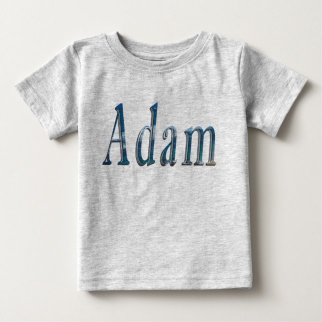"Der Ozean flüstert: Der Name ist Adam Baby T-shirt (Vorderseite)