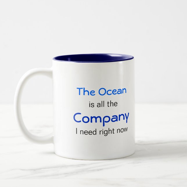 Der Ozean ist eine Firma Zweifarbige Tasse (Links)