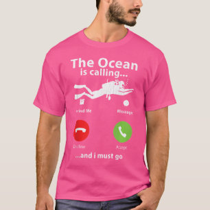 Der Ozean nennt lustige Taucher T-Shirt