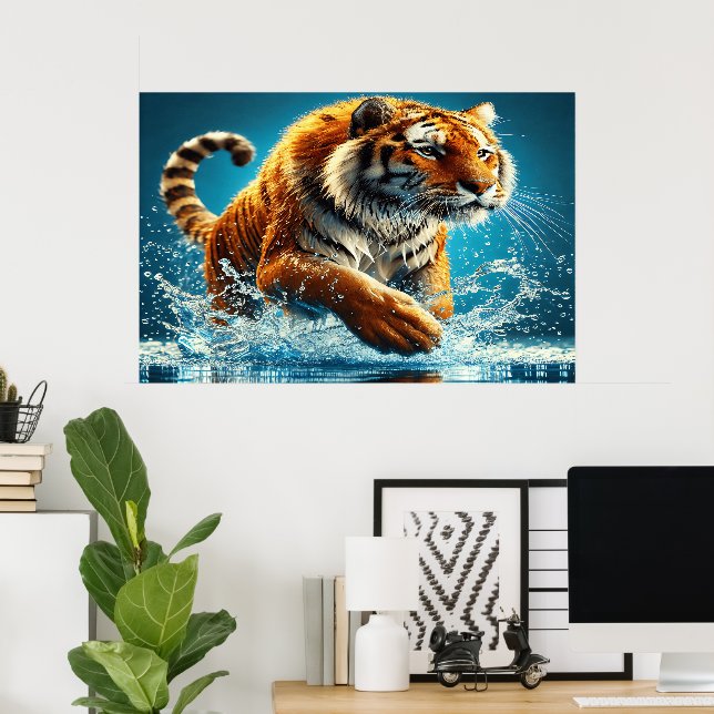 Der Ozean, Tigerlauf Poster (Heimbüro)