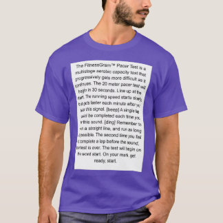 Der Pacettest für das Fitnessgramm lustig T-Shirt