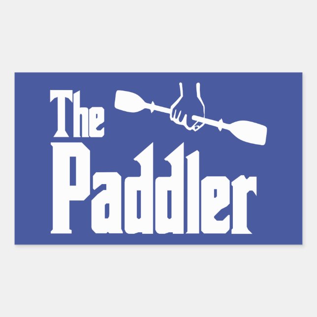 Der Paddler Rechteckiger Aufkleber (Vorderseite)