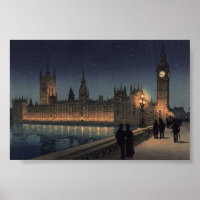 Der Palace of Westminster Japanischer Holzschnitt