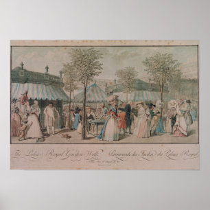 Der Palais Royal-Garten-Weg, 1787 Poster