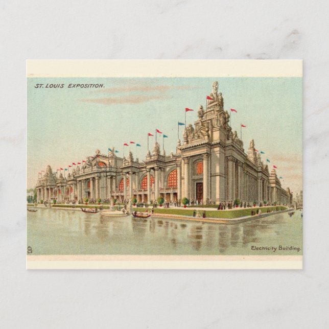 Der Palast der Elektrizität 1904 Weltmesse Missour Postkarte (Vorderseite)