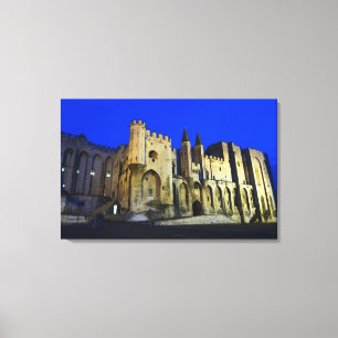 Der Palast des Papstes in Avignon bei Sonnenunterg Leinwanddruck