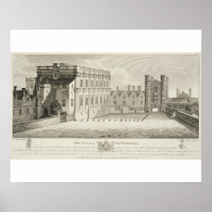 Der Palast von Whitehall, von einem Zeichnen im Poster