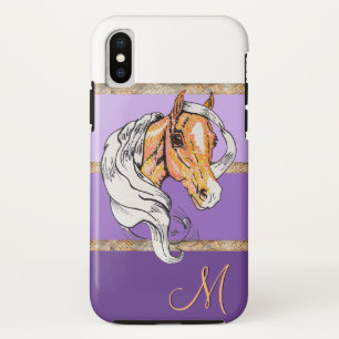 Der Palomino (lila Gefälle/Goldstreifen) Case-Mate iPhone Hülle