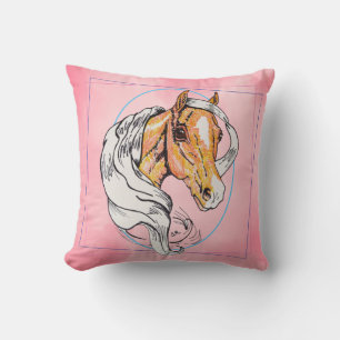 Der Palomino (rosa Wolken) Kissen