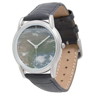 Der Panoramaplanet Erde und die USA. 2 Armbanduhr