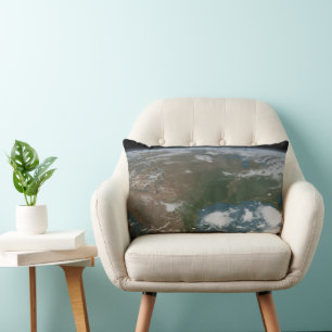 Der Panoramaplanet Erde und die USA. 2 Lendenkissen