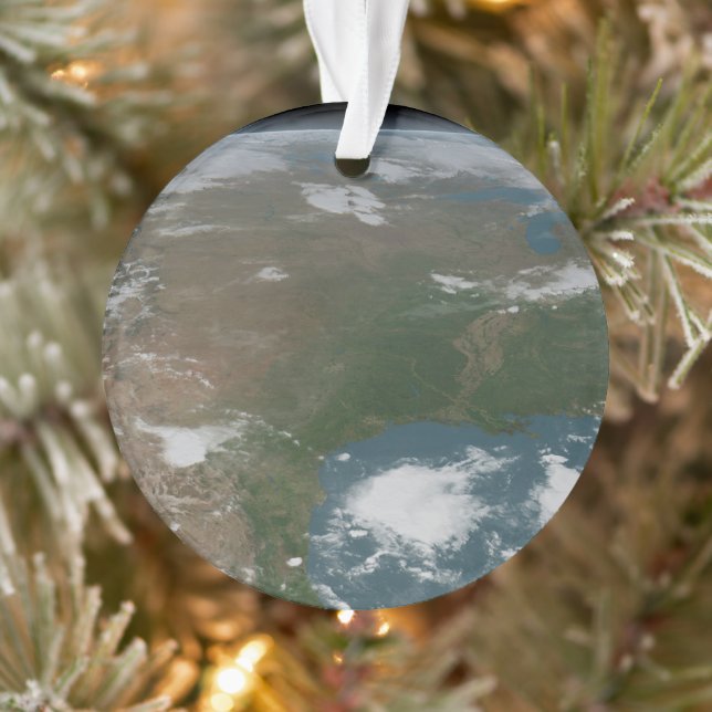 Der Panoramaplanet Erde und die USA. 2 Ornament (Baum)