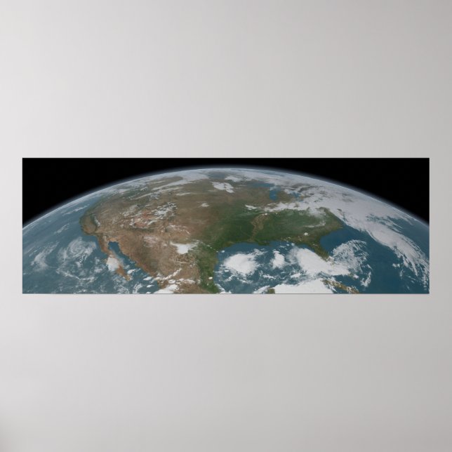 Der Panoramaplanet Erde und die USA. 2 Poster (Vorne)