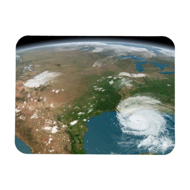 Der Panoramaplanet Erde und die USA. Magnet (Horizontal)