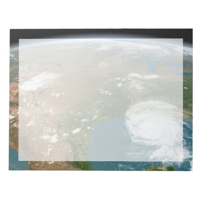 Der Panoramaplanet Erde und die USA. Notizblock (Vorderseite)