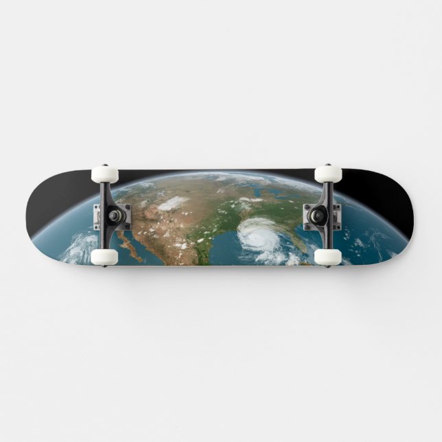 Der Panoramaplanet Erde und die USA. Skateboard (Horizontal)