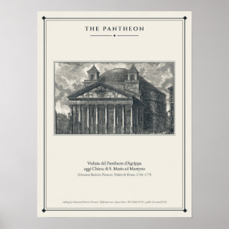 Der Pantheon Rom Piranesi Veduta Poster