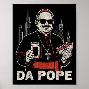 Der Papst aus Amerika Chicago Papst Leo Xiv Lustig Poster