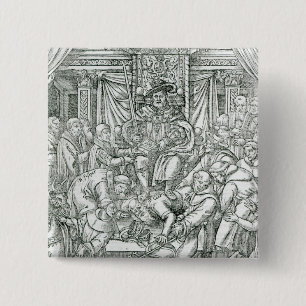 Der Papst unterdrückt von König Henry VIII, 1534 Button
