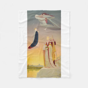Der Papst von Rom, die Jungfrau Maria und Jesus Fleecedecke