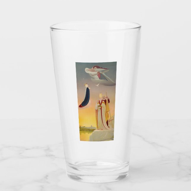 Der Papst von Rom, die Jungfrau Maria und Jesus Glas (Vorderseite)