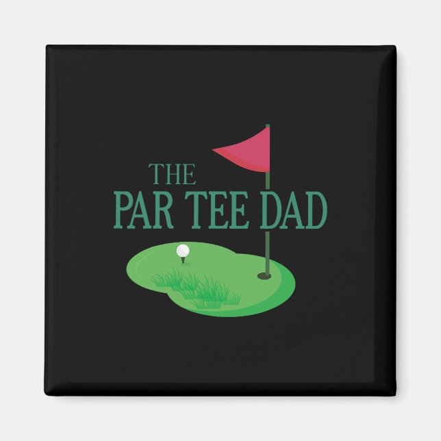 Der Par Tee Dad Hole In One Golf Eltern Passend  Magnet (Vorne)