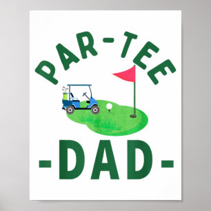 Der Par Tee Dad Hole In One Golf Eltern Passend  Poster